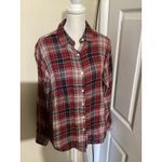 Velvet by Graham Spencer Plaid Flannel Shirt XS Red Blue Button Down Casual Photo 1
