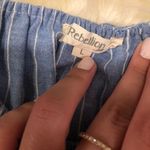 Blue Striped Romper Size L Photo 2