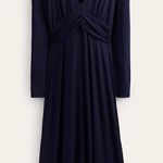 Boden USA BODEN Empire Ruched Waist Dress Navy Photo 0