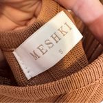 Meshki  Adrienne Halter Midi Dress Womens S Ribbed Knit Open Back Fall Casual Photo 5