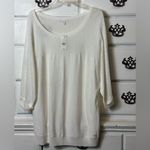 New York & Company Lightweight Sweater‎ White Size XL Photo 3