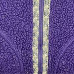 L.L.Bean  Purple Sherpa Vest Embroidered Trim Photo 3