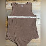 Nuuds Women's heathered crewneck tank Bodysuit Brown Size L Photo 3