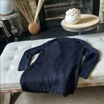 TSE Chunky Navy 100% Cotton Knit Cardigan Size XS Photo 11