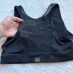Victoria's Secret  VSX Sports Bra S Black Mesh Inserts Wireless Unlined Athleisure Photo 5