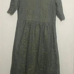 Tea N Rose ✅ green lace crochet short sleeve midi dress prairie boho modest Photo 0