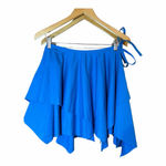 L'Academie Women's Blue Asymmetrical Mini Skirt S Photo 2