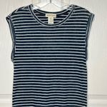 Cloth & Stone  Sz XS Blue & White Striped Tshirt Dress Cotton Jersey Knit Photo 1
