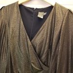 {6} Taylor Gold Shimmer Dress Holiday Party Cocktail Wedding Photo 4