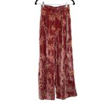 Hutch  Women's Velvet Floral Flowy Wide Leg Romantic Boho Chic Wide Leg Pants  XS Photo 1