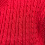 Ralph Lauren Lauren  LRL Red Cable Knit Turtleneck Sweater Sz XL Classic Cotton Photo 3