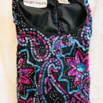 Night Vogue Black Sequin Dressy Top Photo 3