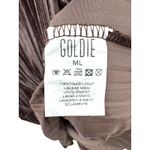 Goldie ‎ Velvet Dress M/L Pleated Long Sleeve Ruffle Hem Party Cocktail Casual Photo 3