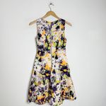 Maeve Anthro Neon Abstract Floral Jacquard Fit & Flare Dress Size 0 Photo 2