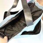 Victoria's Secret Victoria’s Secret denim tote bag rose gold metallic logo and studs side pockets Photo 6