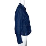 The Vermont Country Store Embroidered Denim Jacket Women's M Blue Floral Boho‎ Size M Photo 1