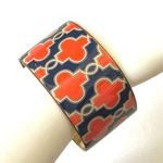 Mud Pie geometric orange and blue cuff bracelet Photo 1