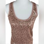 J.Crew Linen Sequin Modal Rose Gold Sleeveless Tank Top Small Photo 5
