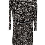 BODEN THEA Black White Print Long Sleeve Midi Round Neck Dress 12 Photo 0