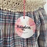 Hayden  LOS ANGELES Top Size 1XL NWT Plaid Stretch Off the Shoulder Plus Curvy Photo 3