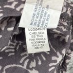 Gap  Blouse Women Puff Sleeve Floral Print Popover Top Gray Neutral Casual Size S Photo 7