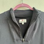 American Giant Moto Hoodie Dress Black Sweatshirt Pullover Tunic Size Large Photo 3