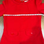 Boden Sixties Jacquard Dress Long Sleeve Holiday Christmas Red Size 6 Photo 7