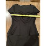 Lafayette 148  black Short Sleeve Peplum Midi Dress Women's Size 14 Photo 2
