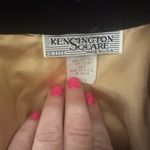 KENSINGTON SQUARE Vintage Burgundy/Black Velvet Blazer Gold Satin Cuffs Black Size undefined Photo 8