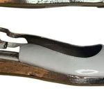 Vintage Spiegel White Peep Toe Slingback Flats Size 8 Adjustable Strap Shoes Photo 0