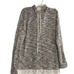 NEW DIRECTIONS WEEKEND,‎ Women’s Hooded Sweatshirt, Sz M, lace, gray&white Gray Size M Photo 0