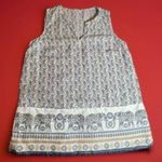 J Jill Linen womans PS Elephant Print Sleeveless Tunic Top Coastal Boho Tank Blue Size undefined Photo 0