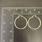 Vintage Signed 925 Sterling Silver 1.5” Hollow Tube Hoop Earrings 4g. Photo 7