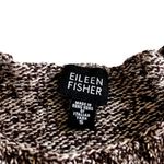 Eileen Fisher  brown ecru linen blend marled sweater Small Photo 3