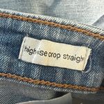 Sanctuary Social Standard High Rise Crop Straight Leg Jeans Size 10 Raw Hem Photo 2