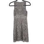 Sue Wong  NOCTURNE Silver Embellished Beaded Cocktail Dress Sleeveless Party 0 XS Photo 4