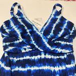 Tommy Bahama  NWT sz 8 one piece swim tie dye blue white MSRP $159 Photo 1