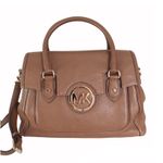 Michael Kors Margo Tan Leather Satchel Bag Photo 1