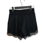NWT BSBW Black Metallic Pleated Pull On Shorts Size XS Photo 1