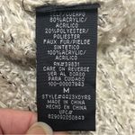 XOXO  Oat Beige Cable Knit Faux Fur Trim Dolman Hi Lo Open Front Cardigan Medium Photo 10