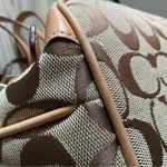 Coach Vintage signature “C” jacquard canvas and leather brown/tan backpack 6613 Photo 9