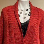 Habitat Habit’s Clothes To Live In Bright Orange Red Chunky Knit Oversized Cardigan Sz S Photo 1