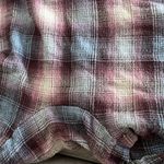 Free People , before I let go Romper Plaid Shirt, Oversized Size Small Photo 4