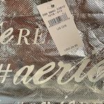 Aerie  | NWT Silver Metallic Logo Tote Bag Photo 4