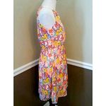 Peach & Aqua Floral Halter Summer Dress by Young Threads from ModCloth Size undefined Photo 3