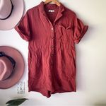 Madewell Lightspun Safari Romper SIZE SMALL cotton gauze lightweight breathable Photo 5