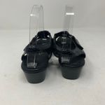 SAS Suntimer Tripad Comfort Croc Print Hook Loop Black Patent Leather Sandal 8 Photo 3