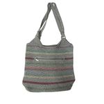 The Sak Belle Crochet Multi Striped Boho Shoulder Tote Purse Handbag One Size Photo 1