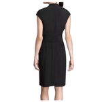 Kate Spade New York Villa Crepe Black Cap Sleeve V Neck Wrap Dress Size Black Size 0 Photo 1