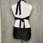 Kona Sol  black embroidered aztec chevron design halter bikini top & bottoms 24w Photo 6